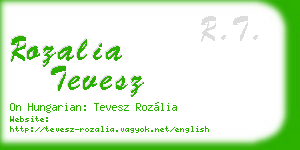 rozalia tevesz business card